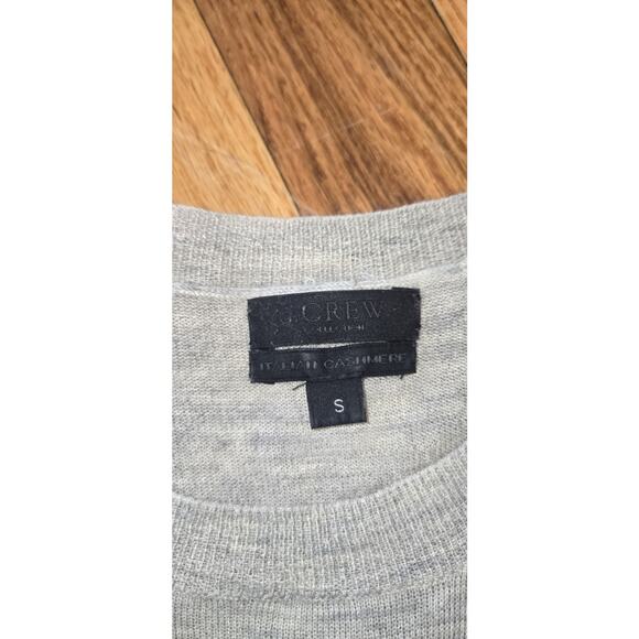 J.crew collection cashmere shell size S Gray *repaired - Picture 2 of 6